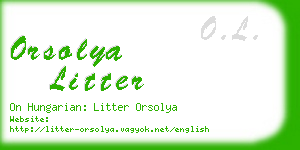 orsolya litter business card